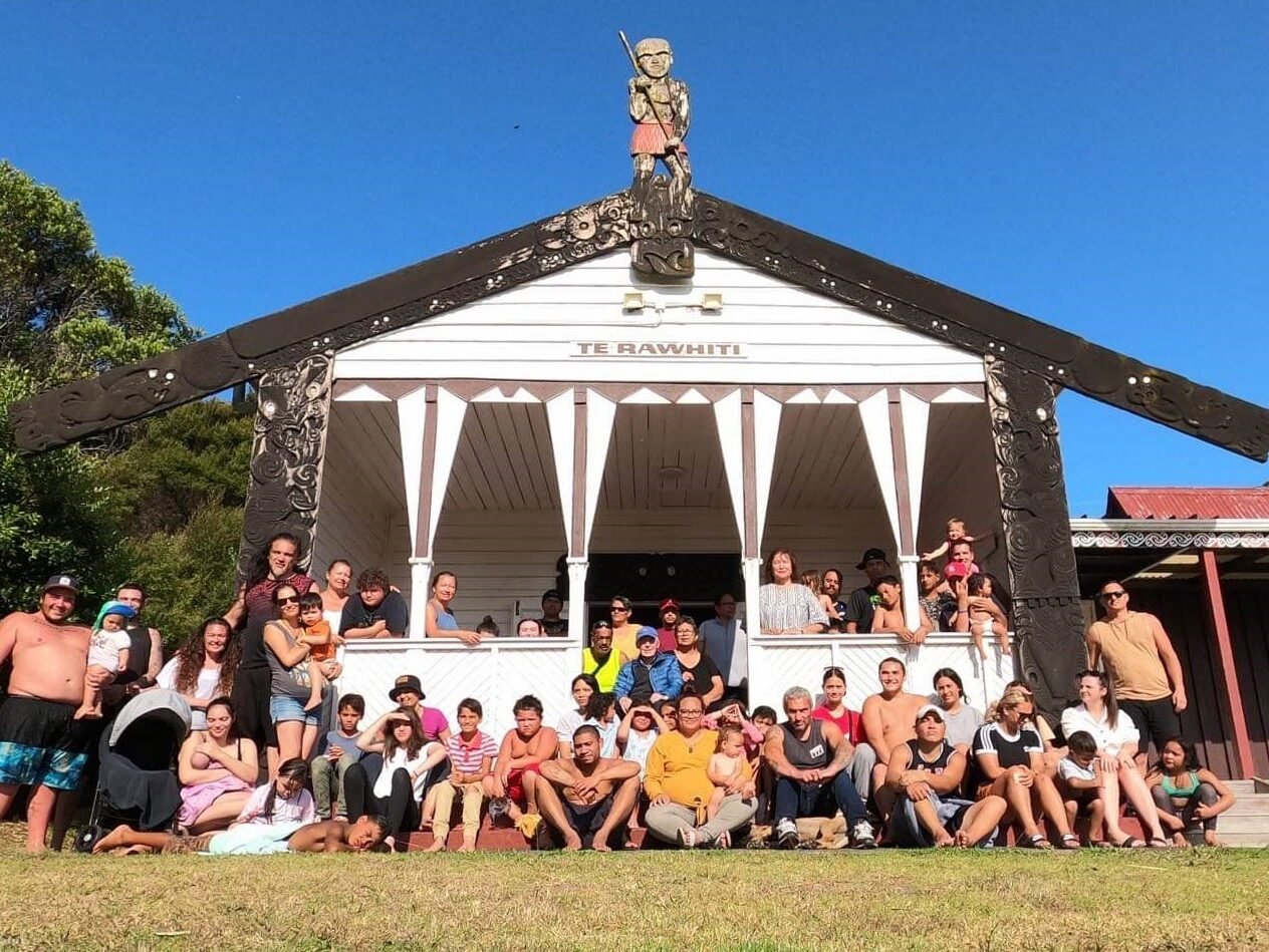 Mountain whānau at Te Rawhiti Marae